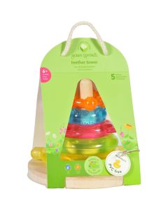 Green Sprouts Stacking Teether Tower - 6 Months Plus - Dream Window - 1 Count