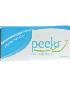 Peelu Chewing Gum Display - Peppermint Blast - 8 ct - Case of 12