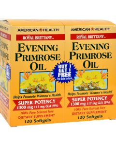 American Health Royal Brittany Evening Primrose Oil Twin Pack - 1300 mg - 120+120 Softgels - American Health Royal Brittany Evening Primrose Oil Twin Pack - 1300 mg - 120+120 Softgels