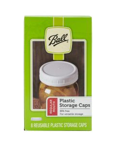 Loew-Cornell Ball Plastic Storage Caps 8/Pkg-Wide Mouth