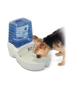 K&H Pet Products CleanFlow Dog Ceramic Fountain with Reservoir 170 oz. Small Black 11.5" x 9" x 10.5"