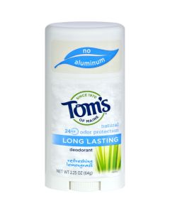 Tom's of Maine Natural Long-Lasting Deodorant Stick Lemongrass - 2.25 oz - Case of 6