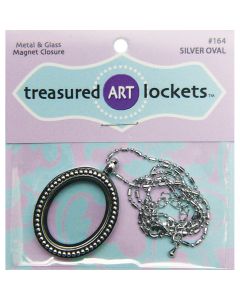Quilled Creations Jewelry Locket-Silver Oval