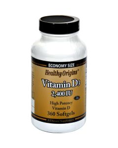 Healthy Origins Vitamin D3 - 2400 IU - 360 Softgels