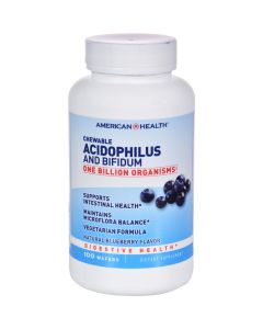 American Health Acidophilus and Bifidus Chewable Blueberry - 100 Wafers