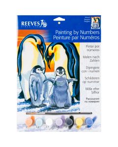 Reeves Junior Paint By Number Kit 9"X12"-Penguins