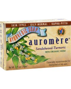 Auromere Ayurvedic Bar Soap Sandalwood-Turmeric - 2.75 oz