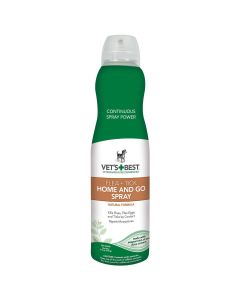 Vet's Best Dog Flea and Tick Home and Go Spray 6.3oz Green 2.09" x 2.09" x 8.75"