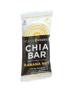 Health Warrior Chia Bar - Banana Nut - .88 oz Bars - Case of 15