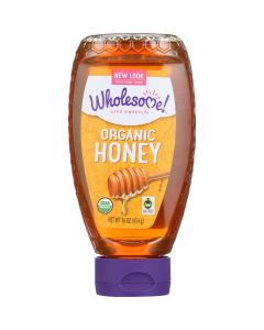 Wholesome Sweeteners Honey - Organic - Amber - Squeeze Bottle - 16 oz - case of 6