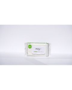 Poof Flushable/Chemical Free/Biodegradable/Compostable Wipes - Case of 12 - 60 CT