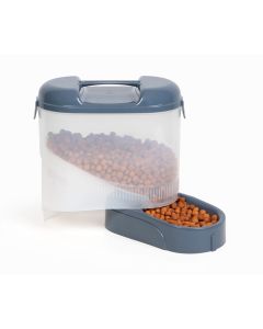 Bergan Pet Travel Feeder Blue 11.5" X 11.5" X 6.3"