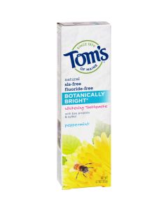 Tom's of Maine Botanically Bright Whitening Toothpaste Peppermint - 4.7 oz - Case of 6