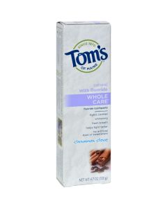 Tom's of Maine Whole Care Toothpaste Cinnamon Clove - 4.7 oz - Case of 6