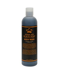 Nubian Heritage African Black Soap Body Wash and Scrub - 13 fl oz
