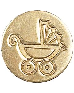 Manuscript Pen Decorative Sealing Coin .75"-Pram (Baby Carriage) - Decorative Sealing Coin .75"-Pram (Baby Carriage)