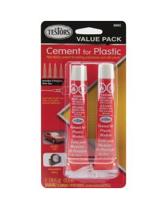 Testors Cement For Plastic Value Pack 2/Pkg-.875oz