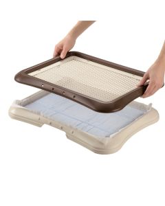 Richell Paw Trax Mesh Training Tray Brown 25.2" x 18.9" x 1.6"