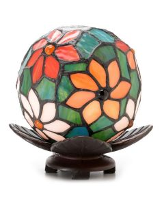 Warehouse of Tiffany Floral Ball Art Glass Table Lamp