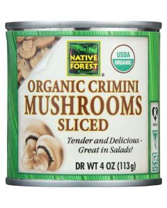 Native Forest Mushrooms - Organic - Crimini - Sliced - 4 oz - case of 12