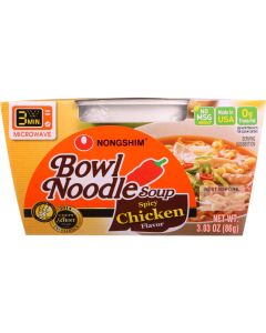 Nong Shim Soup - Bowl Noodle - Spicy Chicken Flavor - 3.03 oz - case of 12