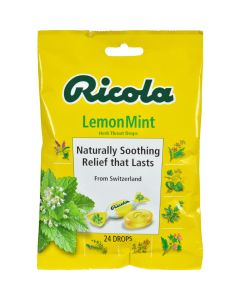 Ricola Herb Throat Drops Lemon Mint - 24 Drops - Case of 12