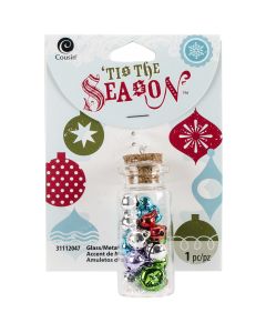 Cousin Tis The Season Accents-Multicolor Glass Jar 1/Pkg