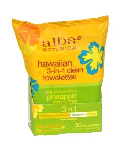 Alba Botanica Hawaiian Towelettes 3-in-1 - 30 Pack
