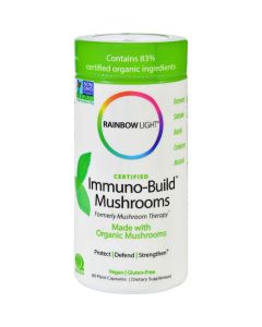 Rainbow Light Mushrooms - Certified Immuno-Build - 60 Capsules