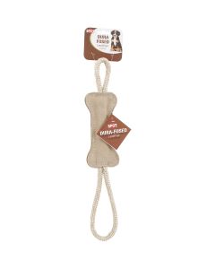 Ethical Pets Dura-Fused Leather Bone Tug 18"-Brown