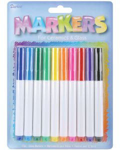 Darice Glass Markers 10/Pkg-Assorted Colors