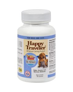 Ark Naturals Happy Traveler for Dogs and Cats - 30 Capsules