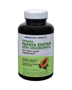 American Health Papaya Enzyme With Chlorophyll Chewable - 600 Chewable Tablets