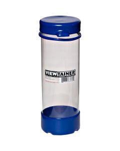 Viewtainer Tethered Cap Storage Container 2.75"X8"-Blue