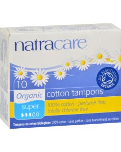 Natracare 100% organic cotton Tampons - Super - 10 Pack