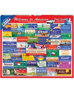 White Mountain Puzzles Jigsaw Puzzle 1000 Pieces 24"X30"-Welcome To America