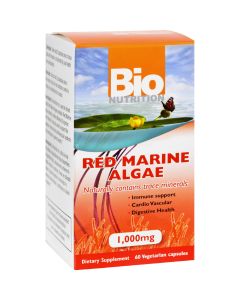 Bio Nutrition Red Marine Algae - 1000 mg - 60 Vegetarian Capsules