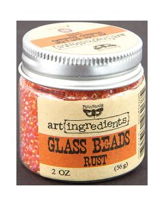 Prima Marketing Finnabair Art Ingredients Glass Beads 2oz-Rust