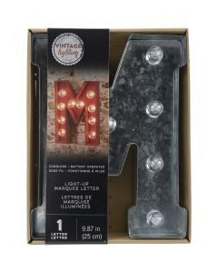 Darice Silver Metal Marquee Letter 9.875"-M