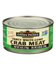 Crown Prince Crab Meat - Fancy White Lump - Case of 12 - 6 oz.