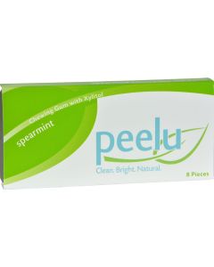 Peelu Chewing Gum Display - Spearmint - 8 ct - Case of 12
