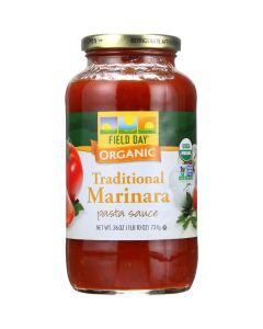 Field Day Pasta Sauce - Organic - Traditional Marinara - 26 oz - case of 12