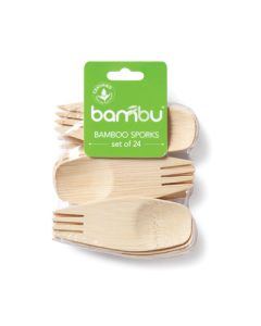 Bambu Veneerware Sporks - 24 Count