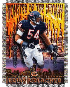 The Northwest Company Brian Urlacher - Bears "Players" 48"x 60" Tapestry Throw (NFL) - Brian Urlacher - Bears "Players" 48"x 60" Tapestry Throw (NFL)