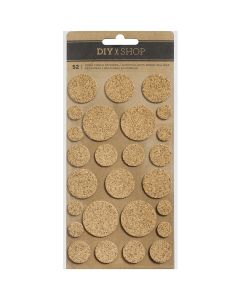 American Crafts DIY Shop 3 Self-Adhesive Cork Circles 26/Pkg-.5" To 1.25"