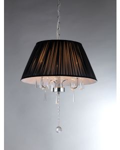 Warehouse of Tiffany Black Shade Crystal Chandelier