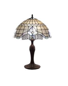 Warehouse of Tiffany Tiffany-style Pearl White Baroque Table Lamp