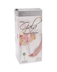 Floracraft Gala Petite Bouquet Holder 3.125"X7.25"-Crystal Acrylic Handle W/Green Dry Foam