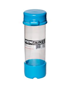 Viewtainer Tethered Cap Storage Container 2"X6"-Sky Blue