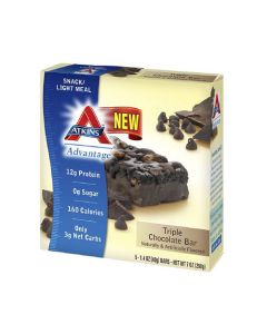 Atkins Advantage Bar - Triple Chocolate - Box of 5 - 1.4 oz